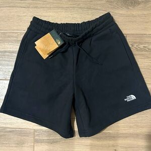 Women’s The North Face TNF Black terry cotton shorts size small NEW